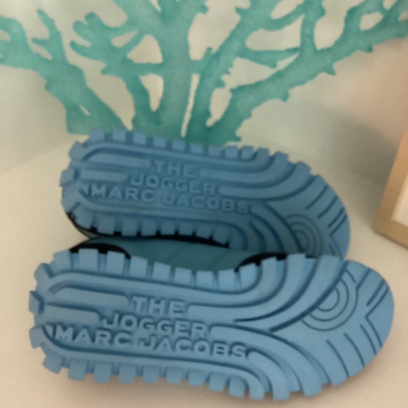 MARC JACOBS Leather Colorblock Pattern Blue Sneakers 37 US 7 - Picture 11 of 16